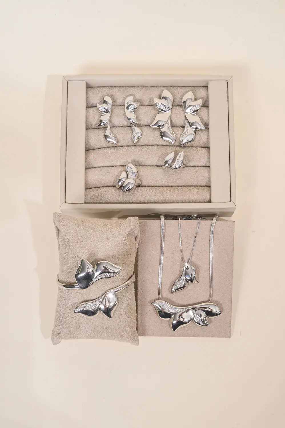 Combo Autoral Florescer em Ródio Branco