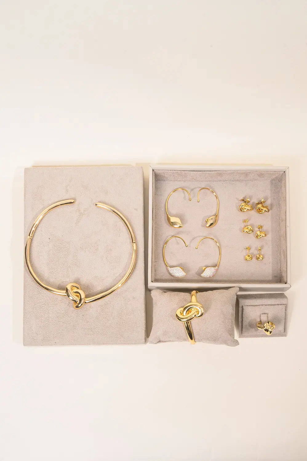 Combo Autoral Entrelaço em Ouro 18k