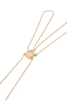 Pulseira de Mão Gota Conecta com Banho em Ouro 18k