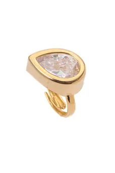 Anel Gota Conecta de Regulagem com Banho em Ouro 18k