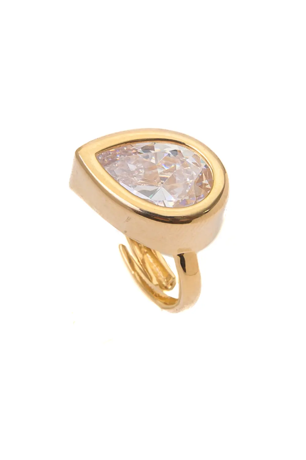 Anel Gota Conecta de Regulagem com Banho em Ouro 18k