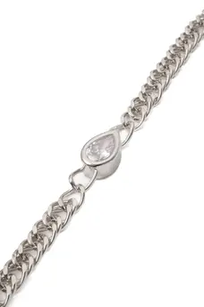 Pulseira Gota Conecta com Banho em Ródio Branco