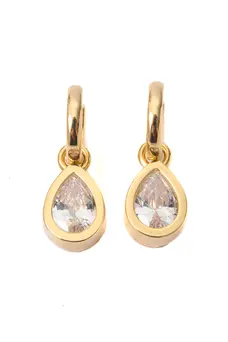 Argola Gota Conecta com Banho em Ouro 18k