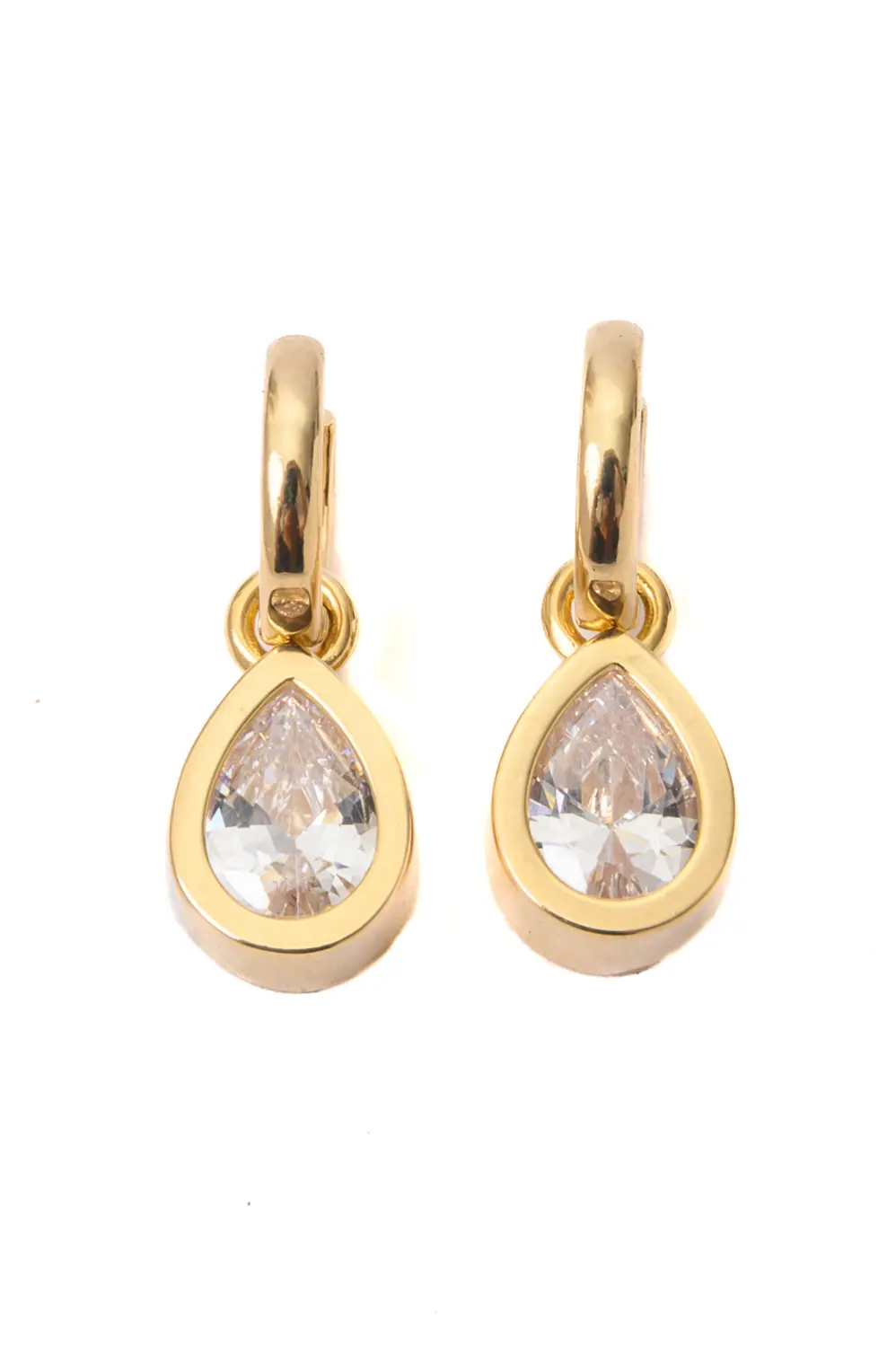 Argola Gota Conecta com Banho em Ouro 18k
