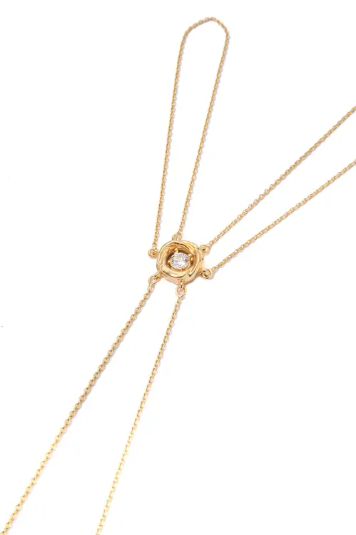 Pulseira de Mão Conecta com Banho em Ouro 18k