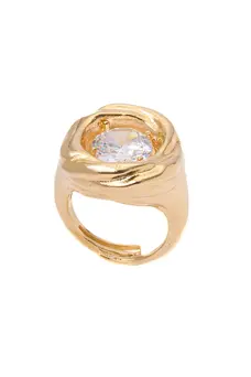 Anel Conecta de Regulagem com Banho em Ouro 18k