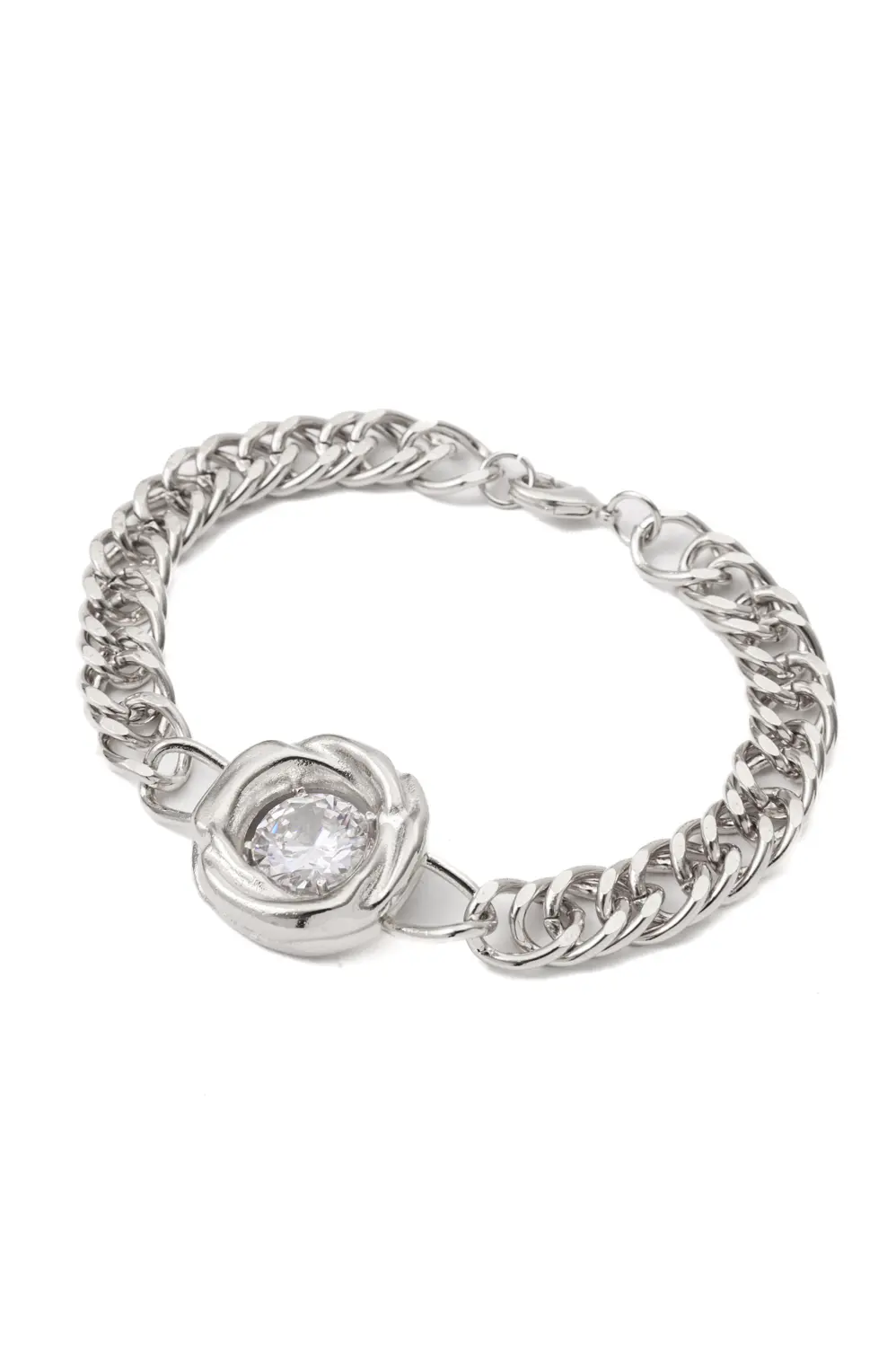 Pulseira Conecta com Banho em Ródio Branco