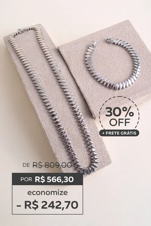 Compre Colar e Pulseira com 30% de Desconto