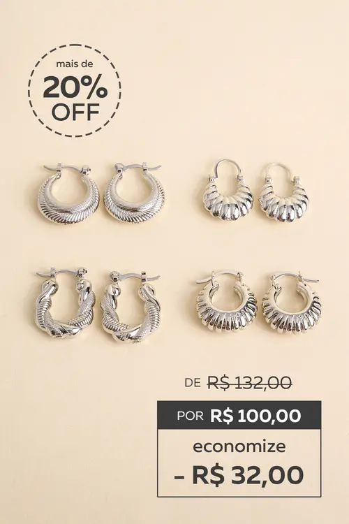 Compre Quatro Argolas por R$100