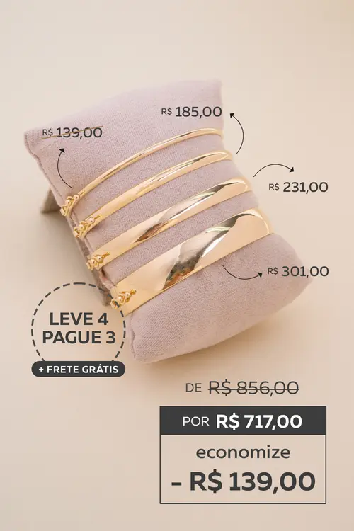 Compre 4 Braceletes e Pague 3