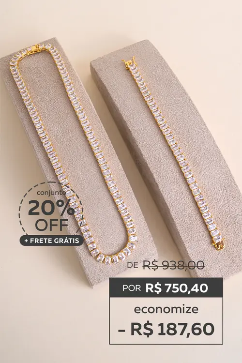 Compre Colar e Pulseira com 20% de Desconto