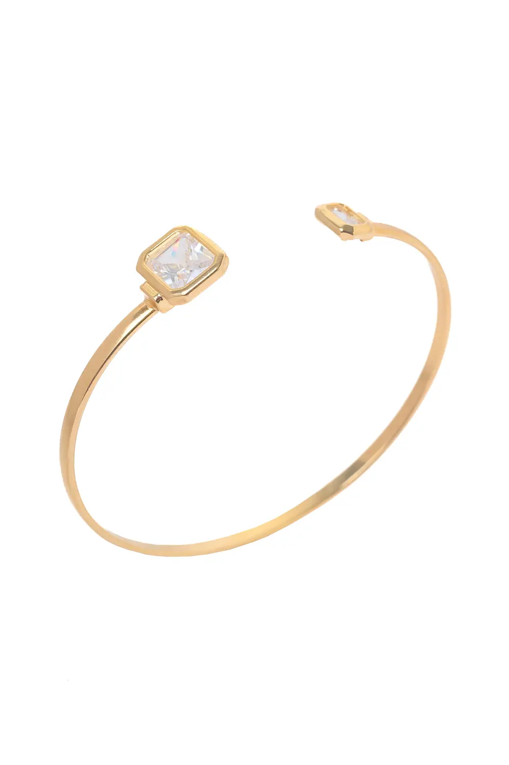 Bracelete Retangular com Banho em Ouro 18k