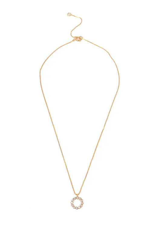 Colar Redondo Cravejado com Banho em Ouro 18k