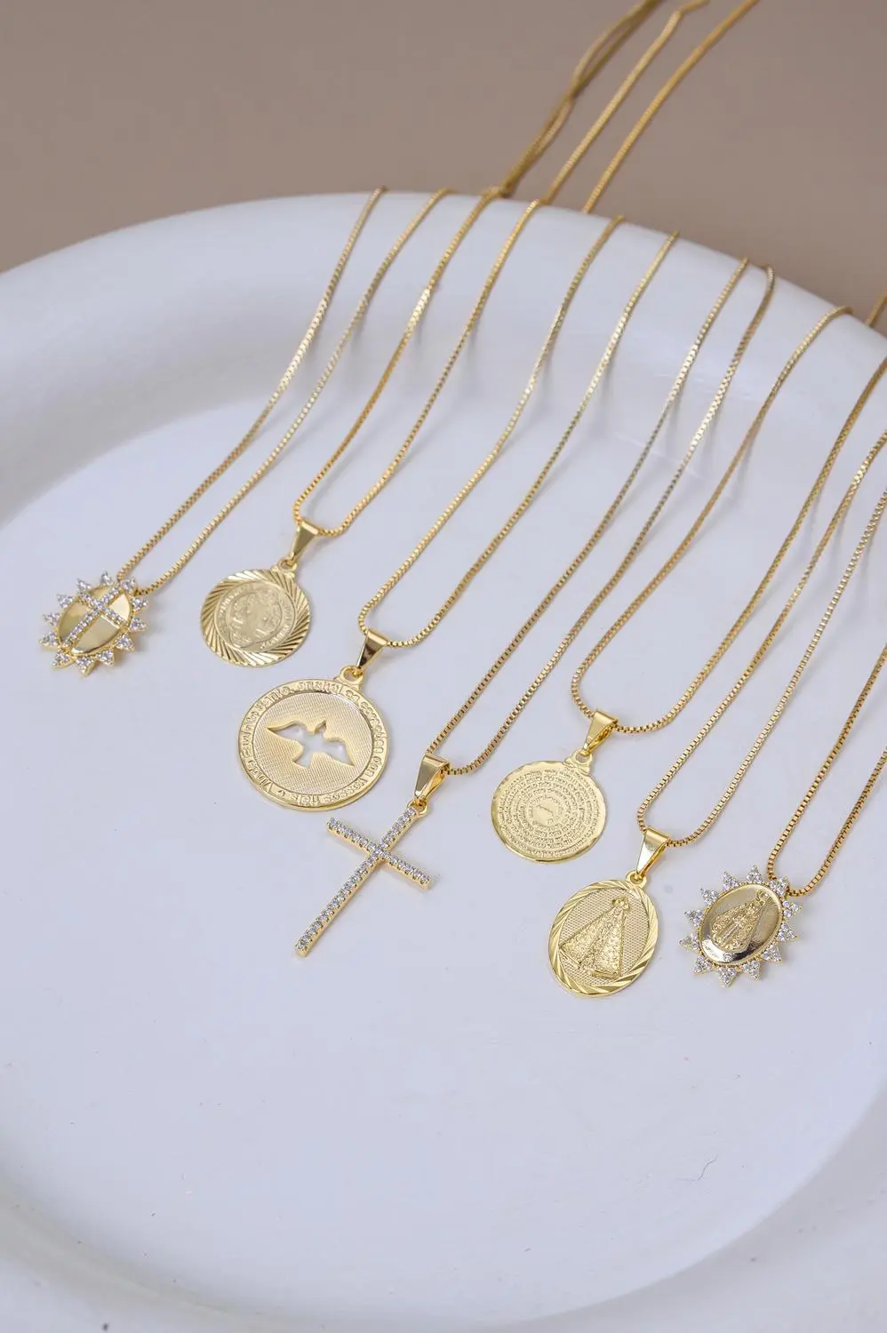 Colar Oração Pai Nosso com Banho em Ouro 18k