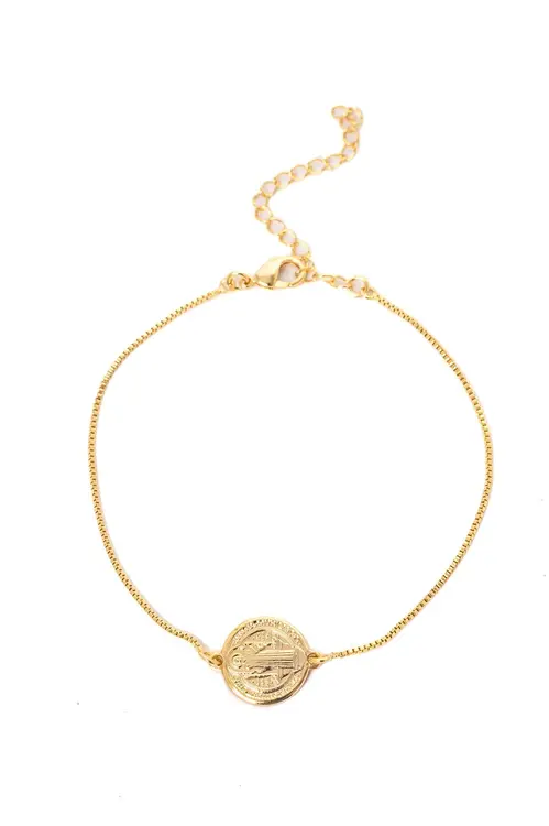 Pulseira São Bento com Banho em Ouro 18k
