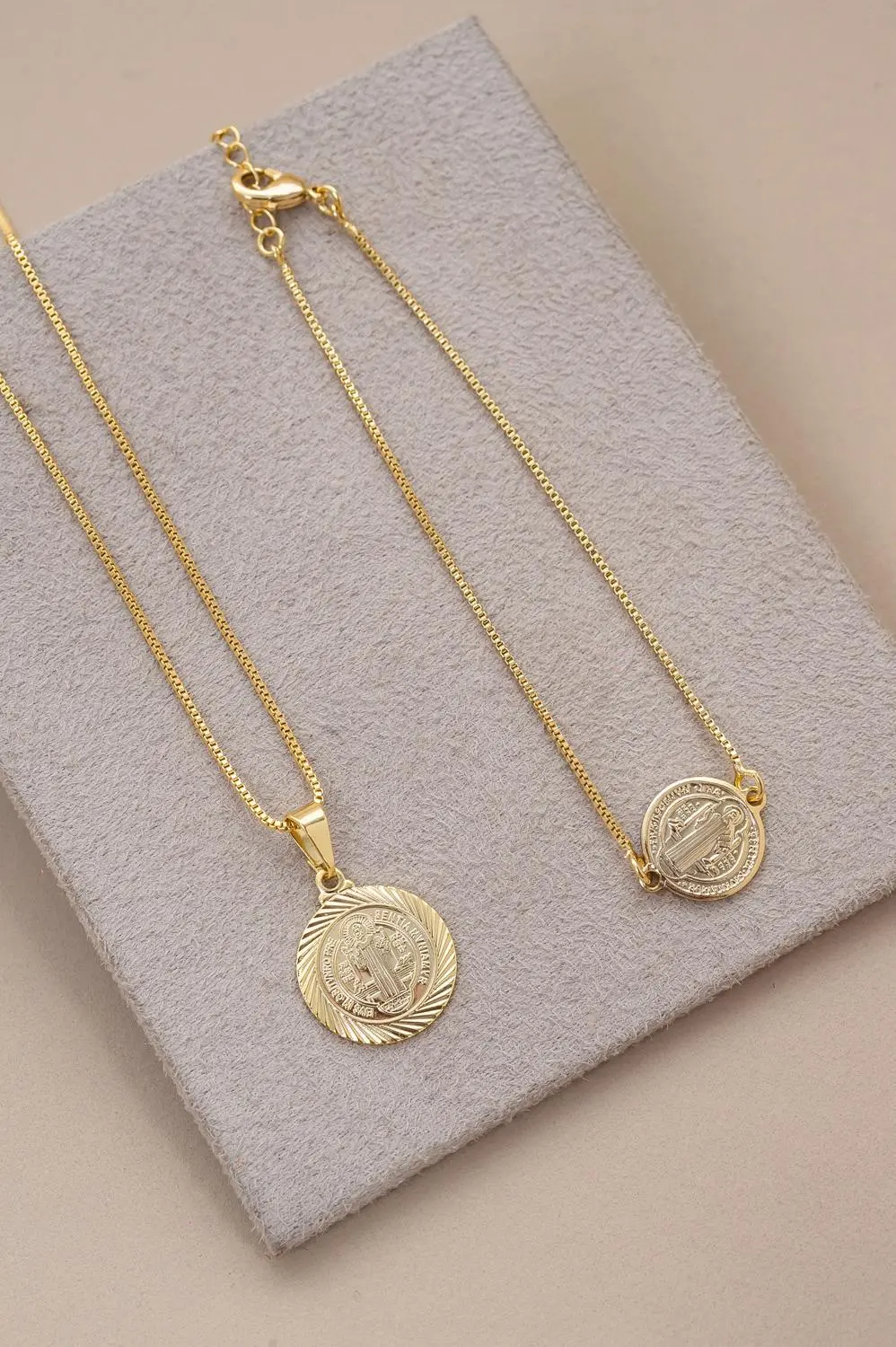 Colar São Bento com Banho em Ouro 18k