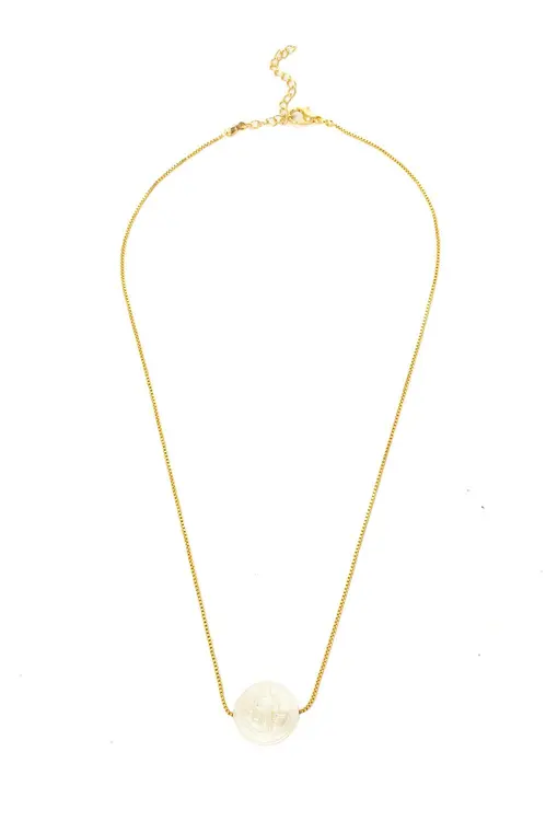 Colar São Bento Madrepérola com Banho em Ouro 18k