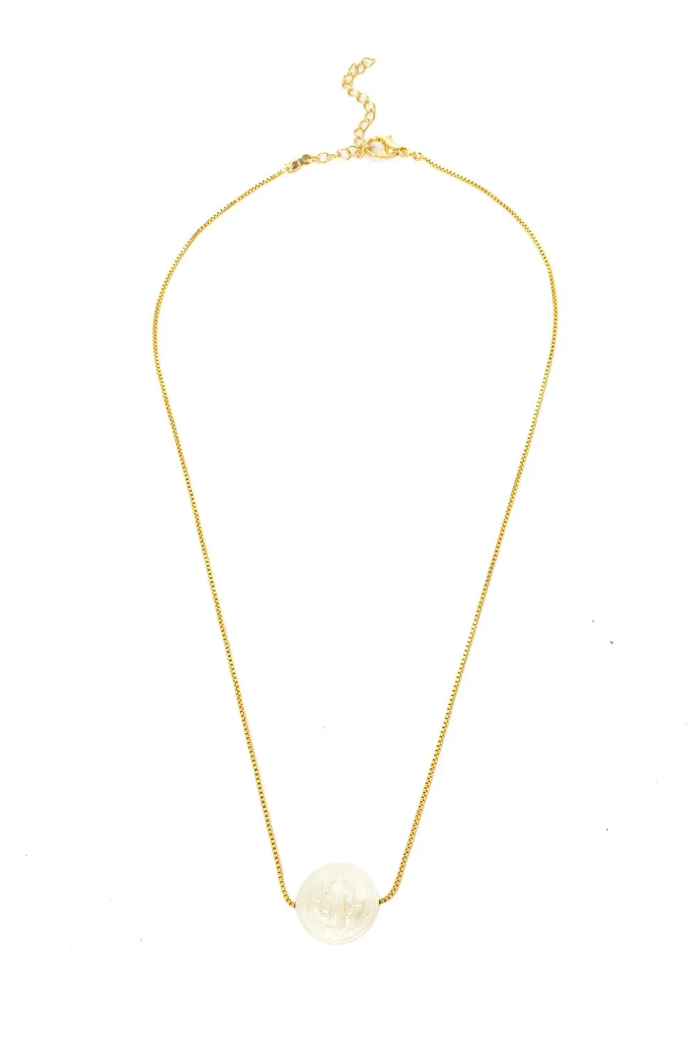 Colar São Bento Madrepérola com Banho em Ouro 18k