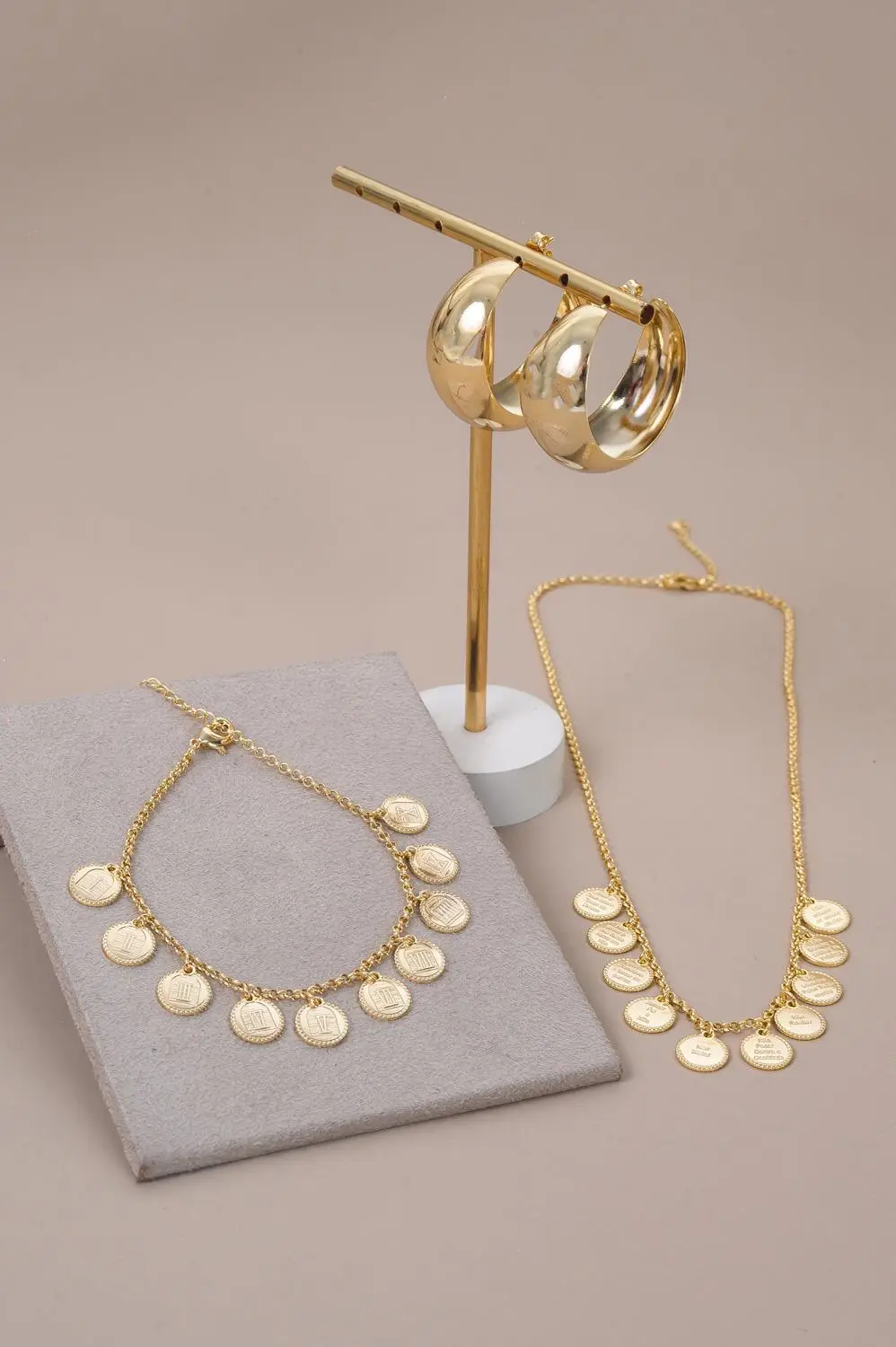 Pulseira 10 Mandamentos com Banho em Ouro 18k