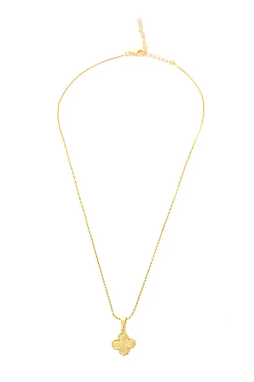 Colar Trevo com Banho em Ouro 18k