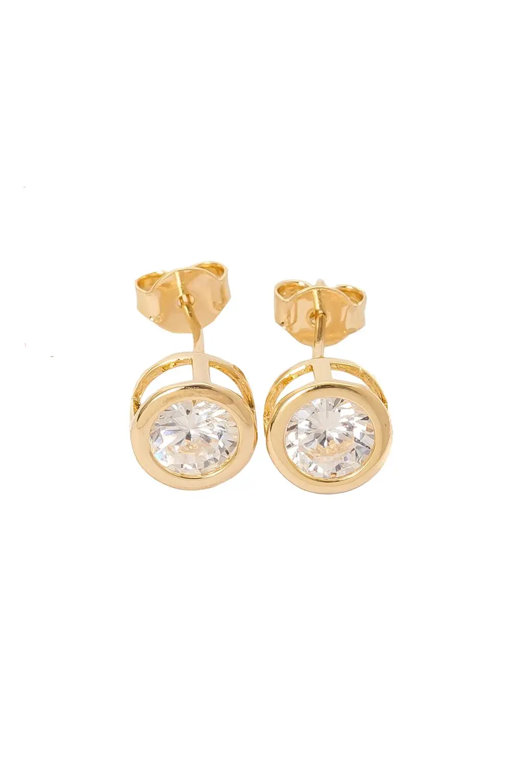 Brinco Ponto de Luz Inglesa com Banho em Ouro 18k