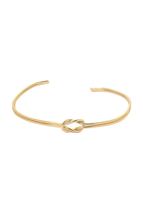 Bracelete Nó Duplo com Banho em Ouro 18k