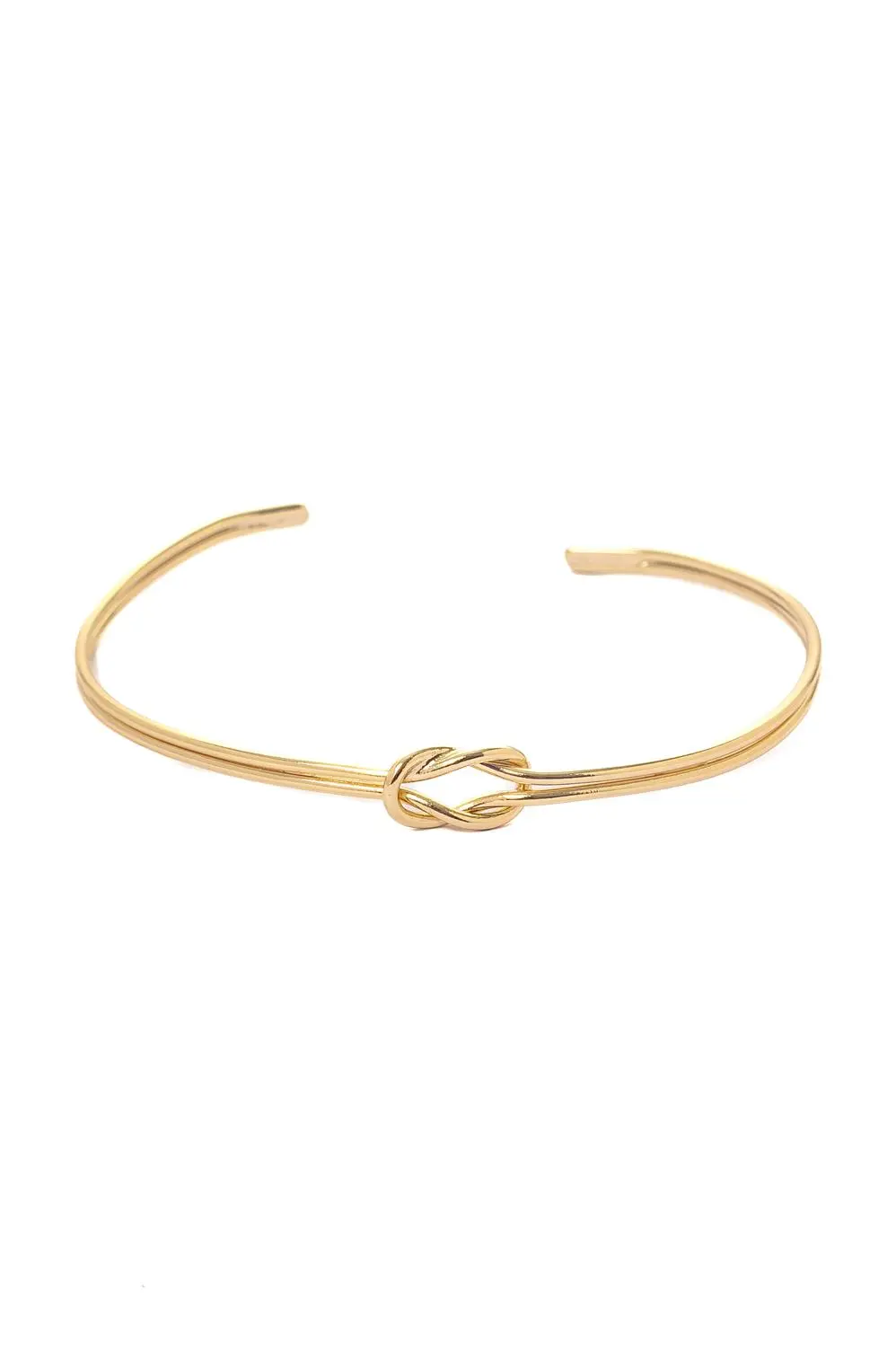 Bracelete Nó Duplo com Banho em Ouro 18k