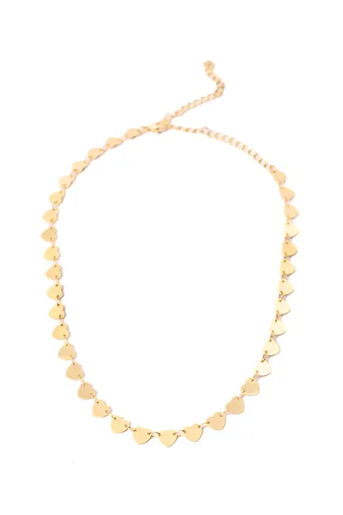 Choker Corações com Banho em Ouro 18k