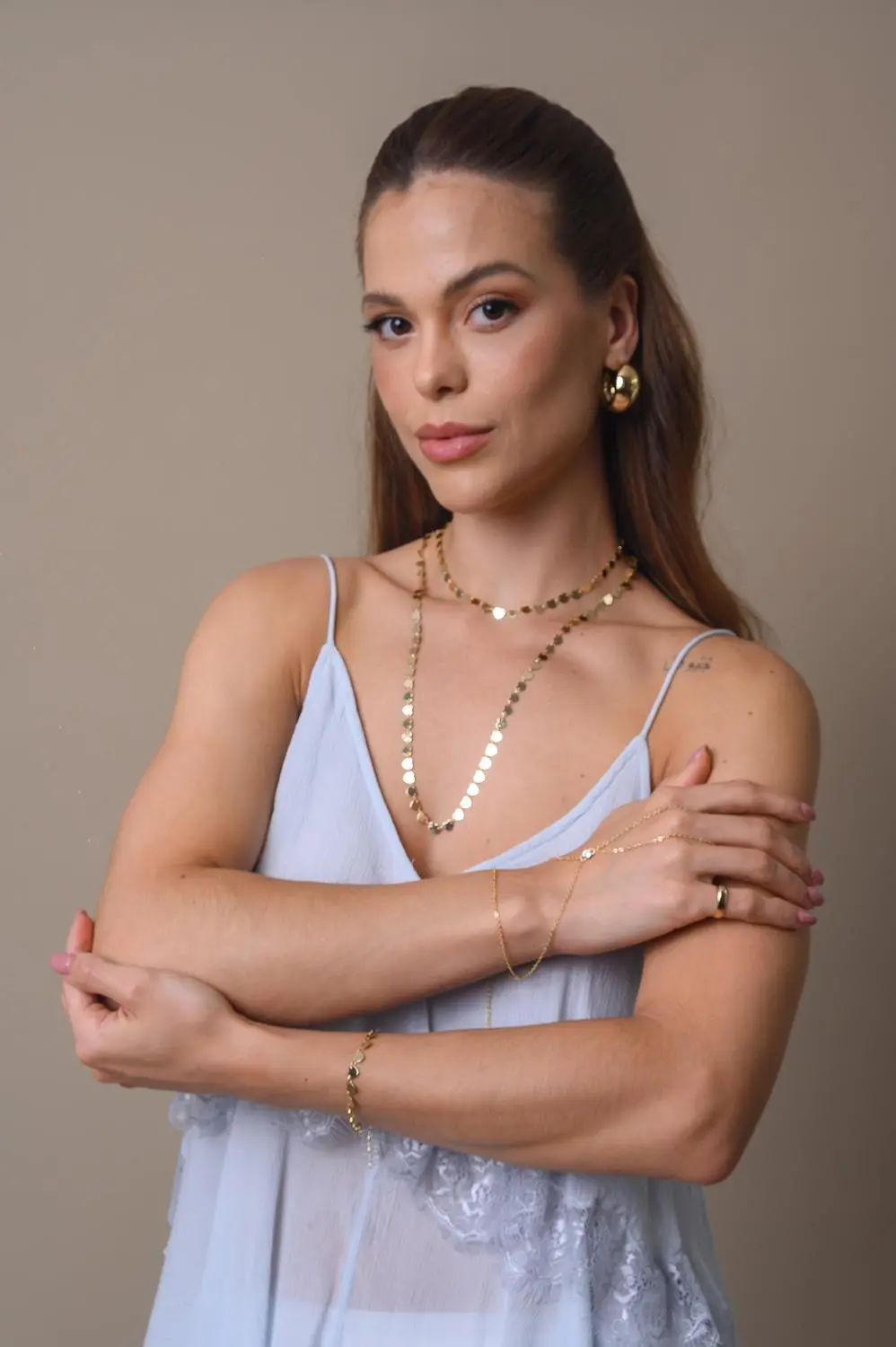 Pulseira Corações com Banho em Ouro 18k