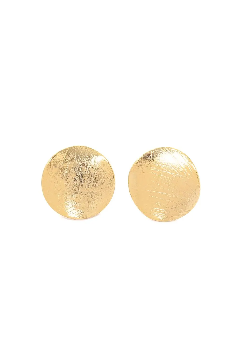Brinco Ondas Riscado com Banho em Ouro 18k