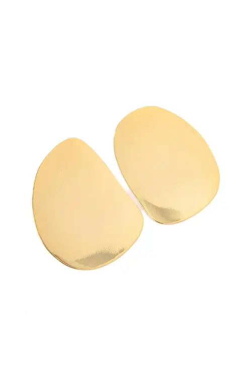 Brinco Leve Liso com Banho em Ouro 18k
