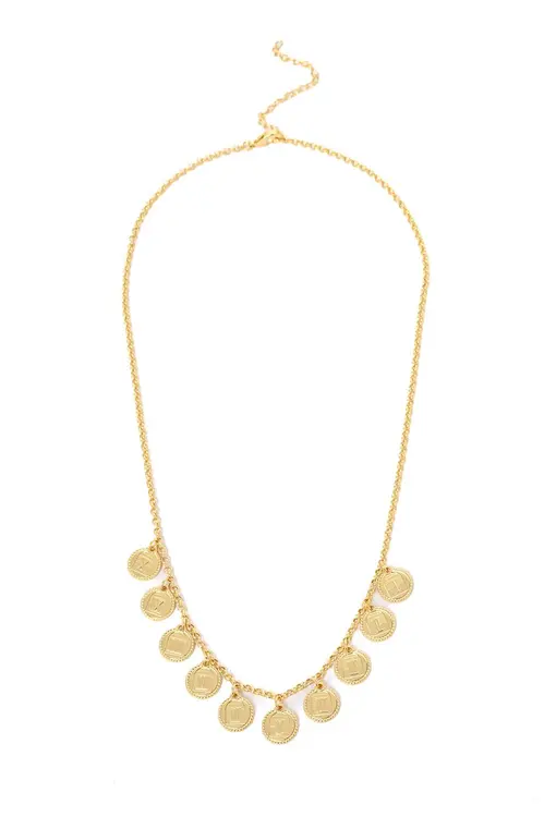 Colar 10 Mandamentos com Banho em Ouro 18k