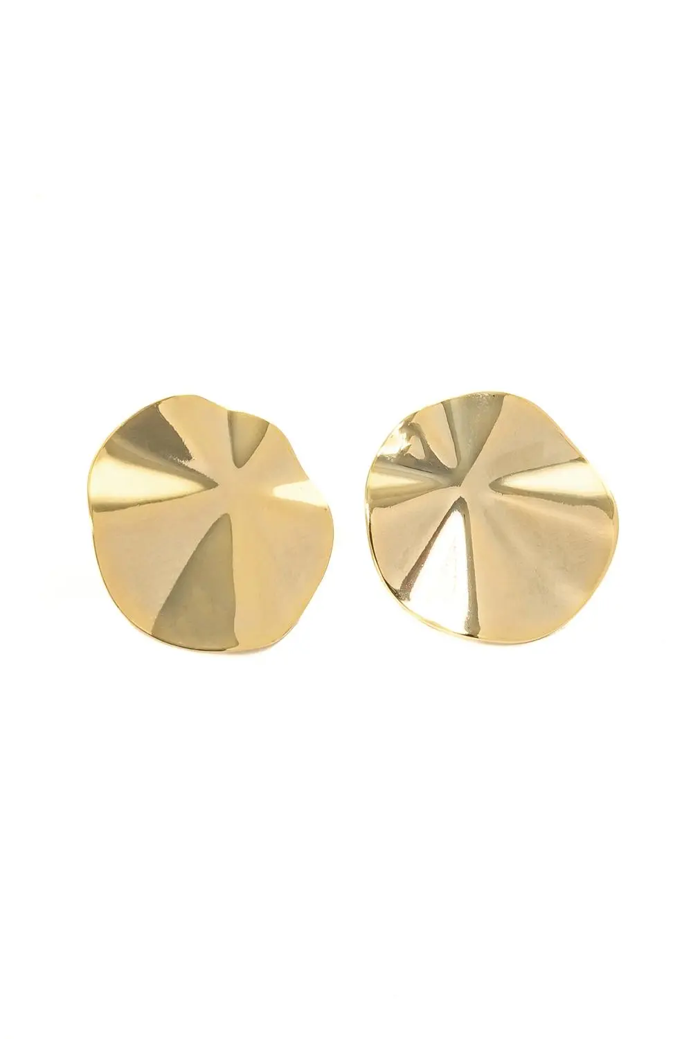 Brinco Amassado com Banho em Ouro 18k