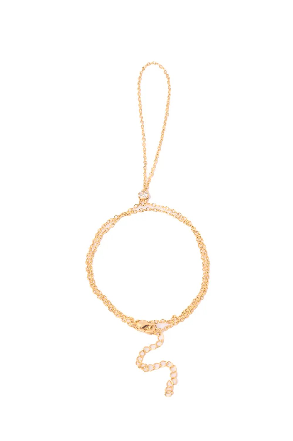 Pulseira de Mão Zircônia com Banho em Ouro 18k
