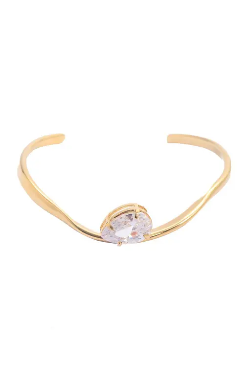 Bracelete Orgânico Gota com Banho em Ouro 18k