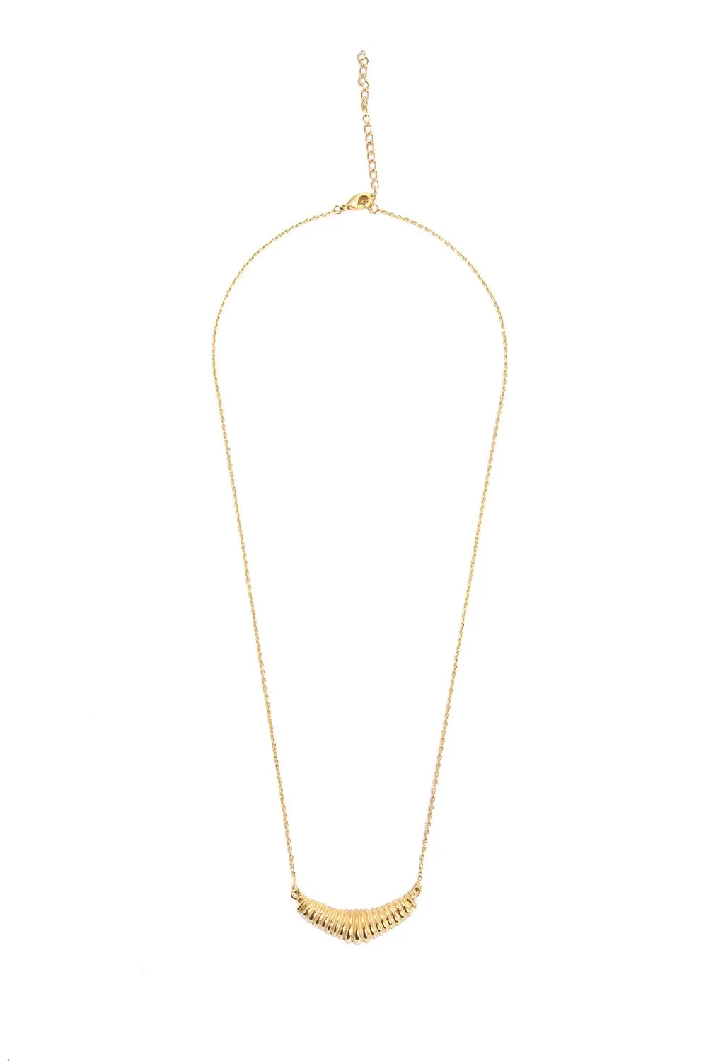 Colar Texturizado com Banho em Ouro 18k