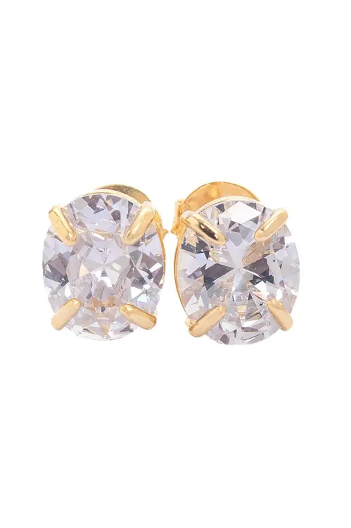 Brinco Luz de Zircônia com Banho em Ouro 18k