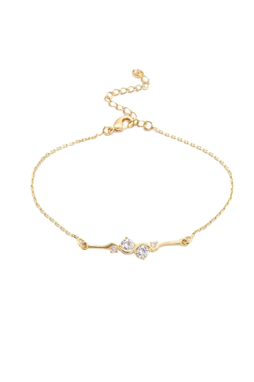 Pulseira Ponto de Luz com Banho em Ouro 18k