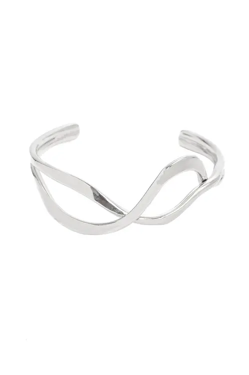 Bracelete Reflexo com Banho em Ródio Branco