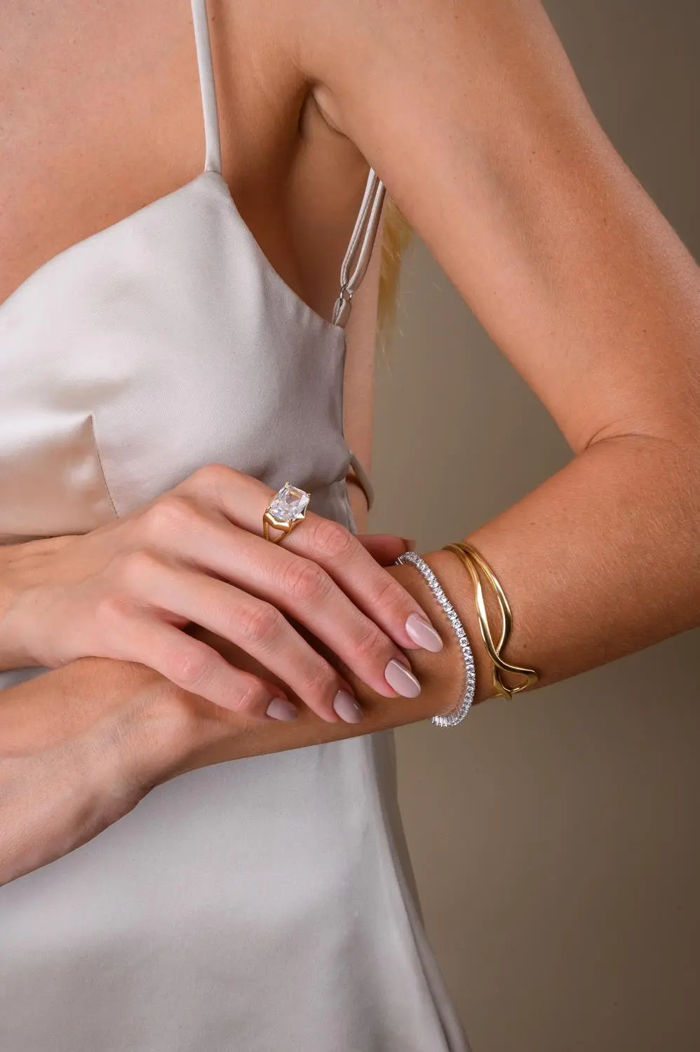 Bracelete Reflexo com Banho em Ouro 18k
