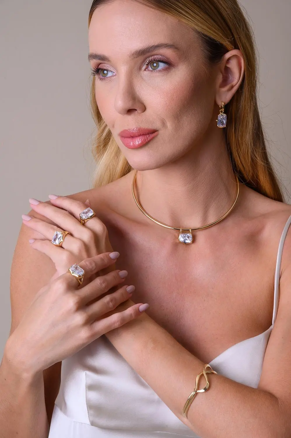 Bracelete Reflexo com Banho em Ouro 18k