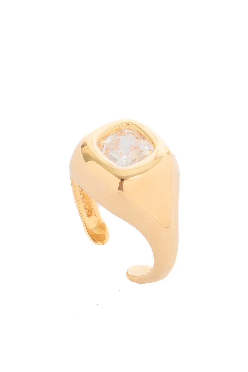 Anel de Dedinho com Zircônia com Banho em Ouro 18k