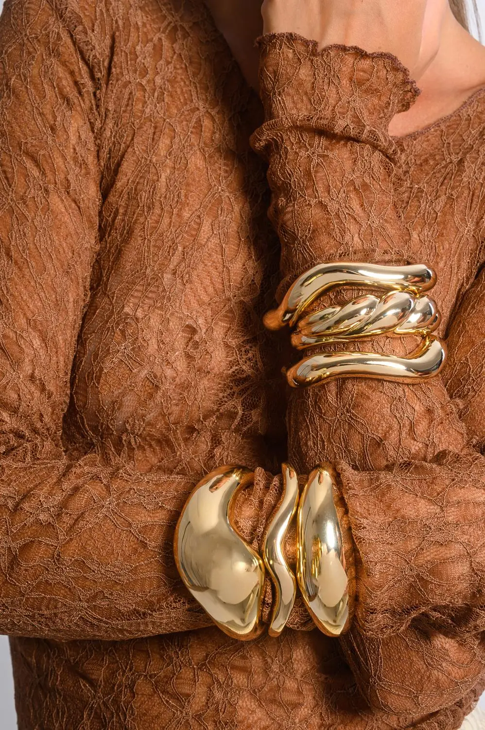 Bracelete Poder Eletroformação com Banho em Ouro 18k