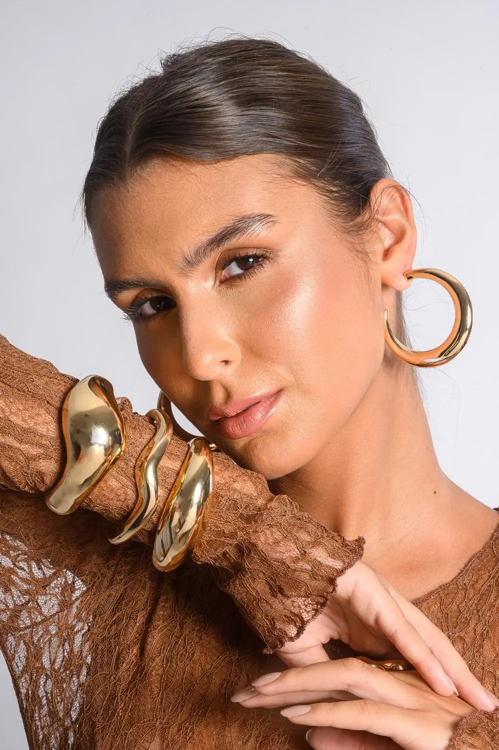Bracelete Poder Eletroformação com Banho em Ouro 18k
