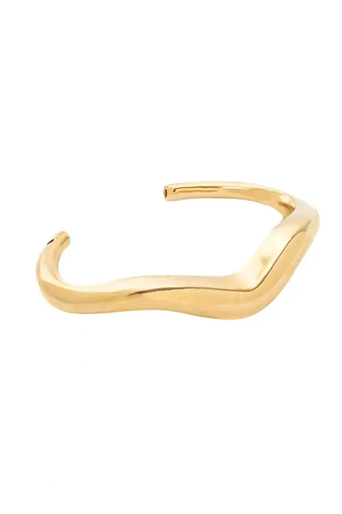 Bracelete Mini Ondas Eletroformação com Banho em Ouro 18k
