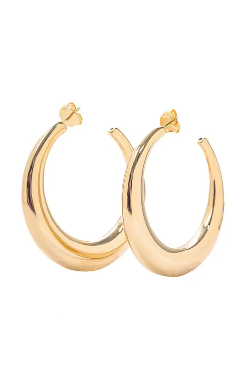 Argola Clássica Eletroformação com Banho em Ouro 18k