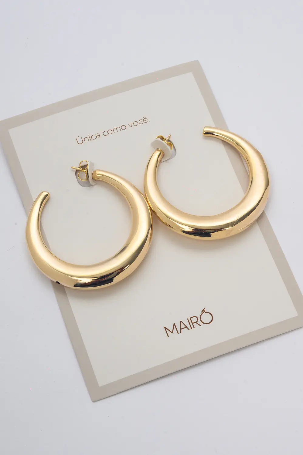 Argola Clássica Eletroformação com Banho em Ouro 18k