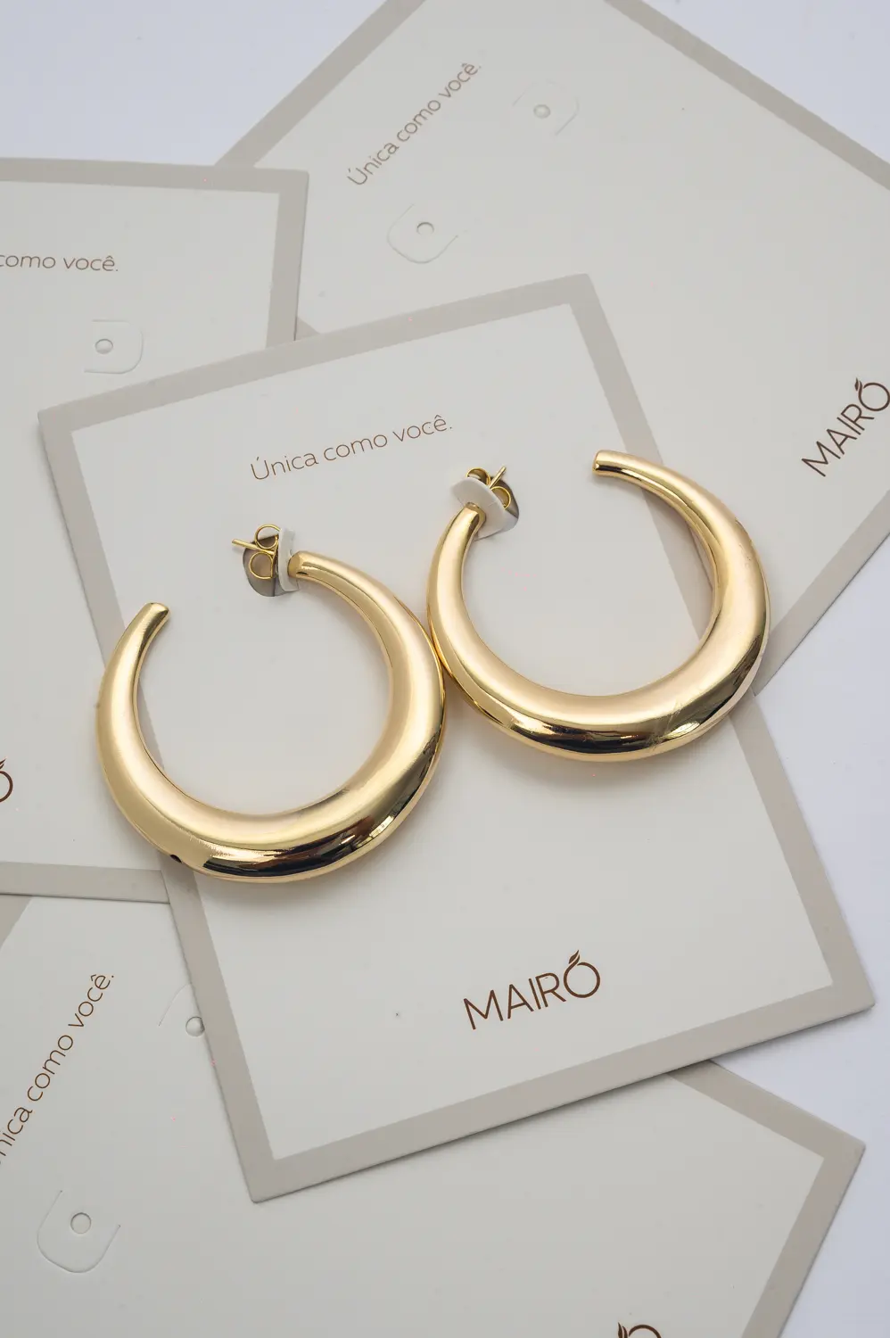 Argola Clássica Eletroformação com Banho em Ouro 18k
