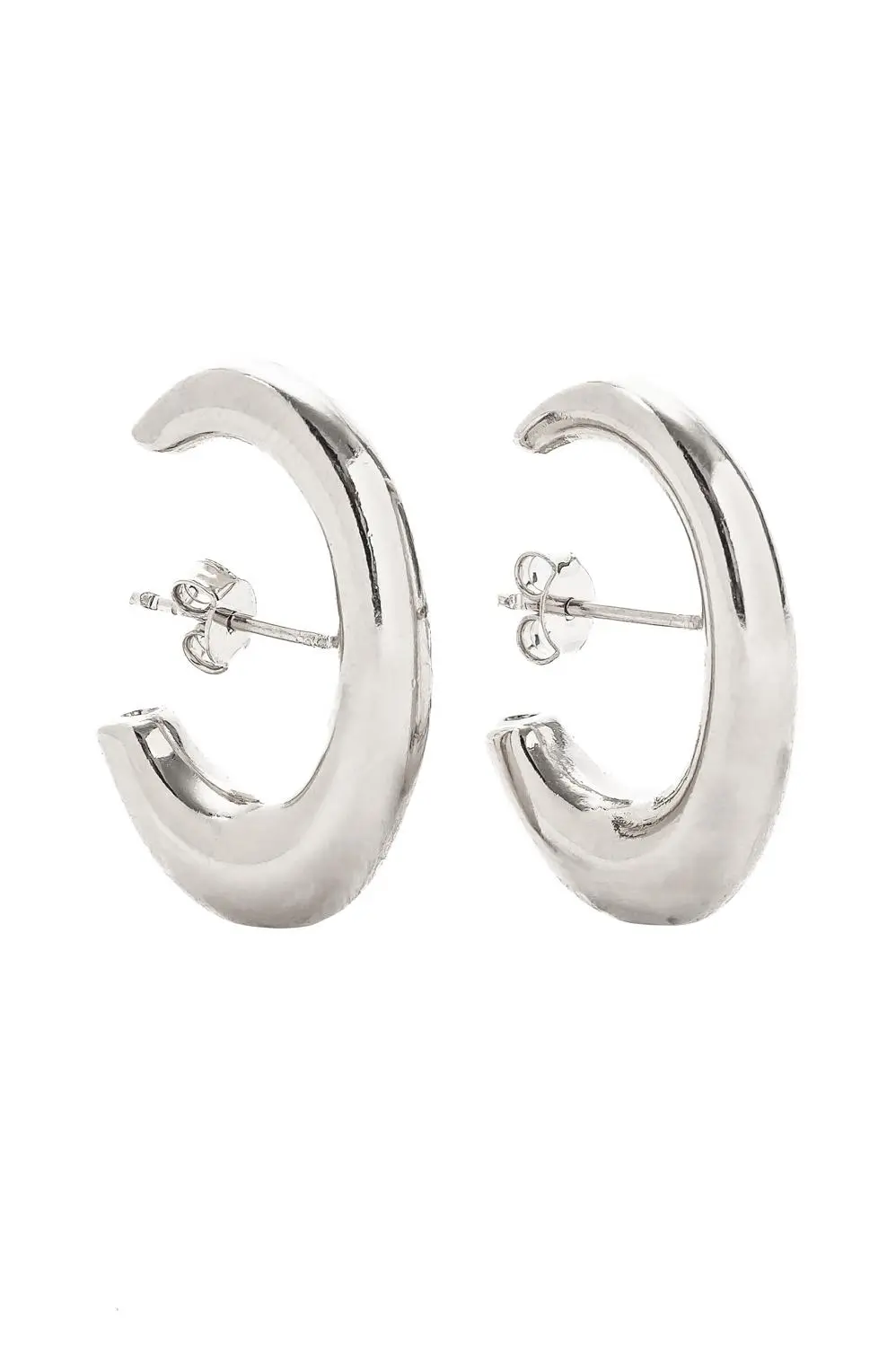 Brinco Ear Hook Eletroformação com Banho em Ródio Branco