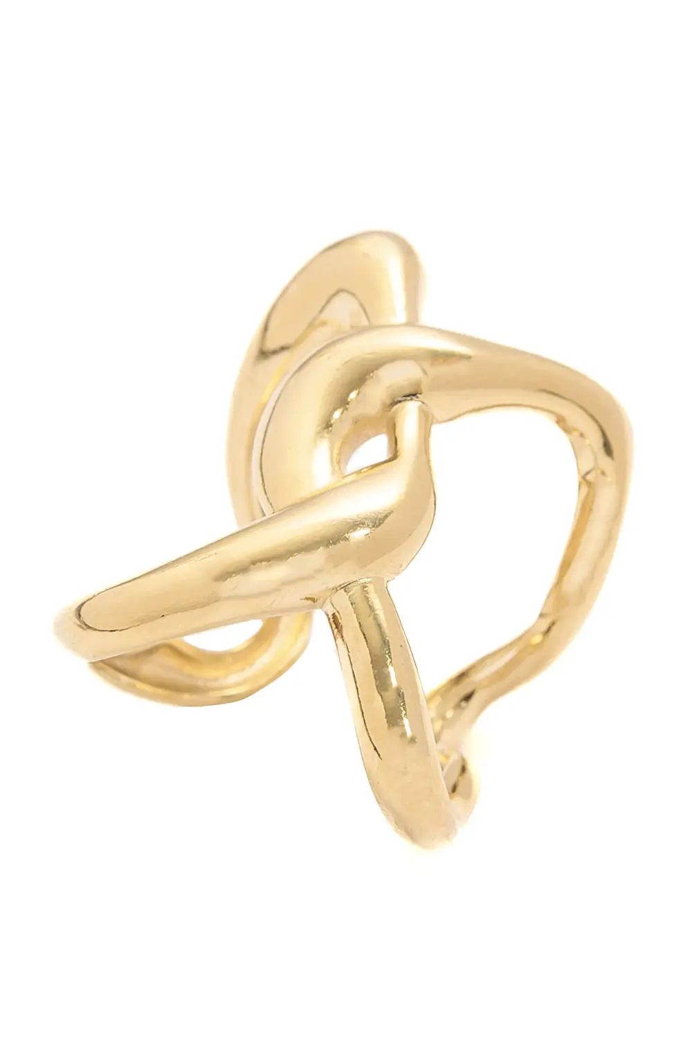 Anel Entrelaço com Banho em Ouro 18k